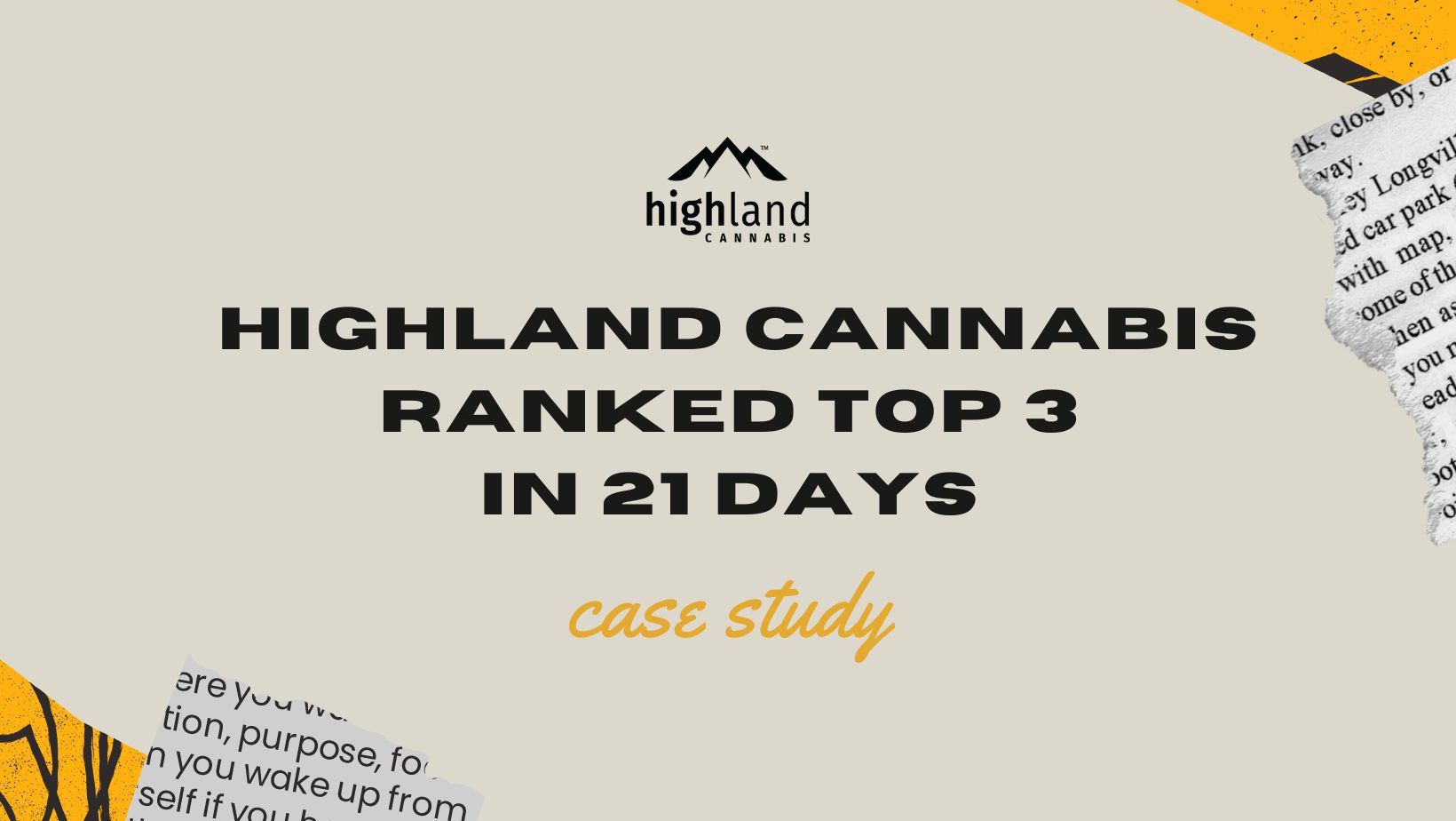 How Highland Cannabis Increased Organic Search Results by 57%